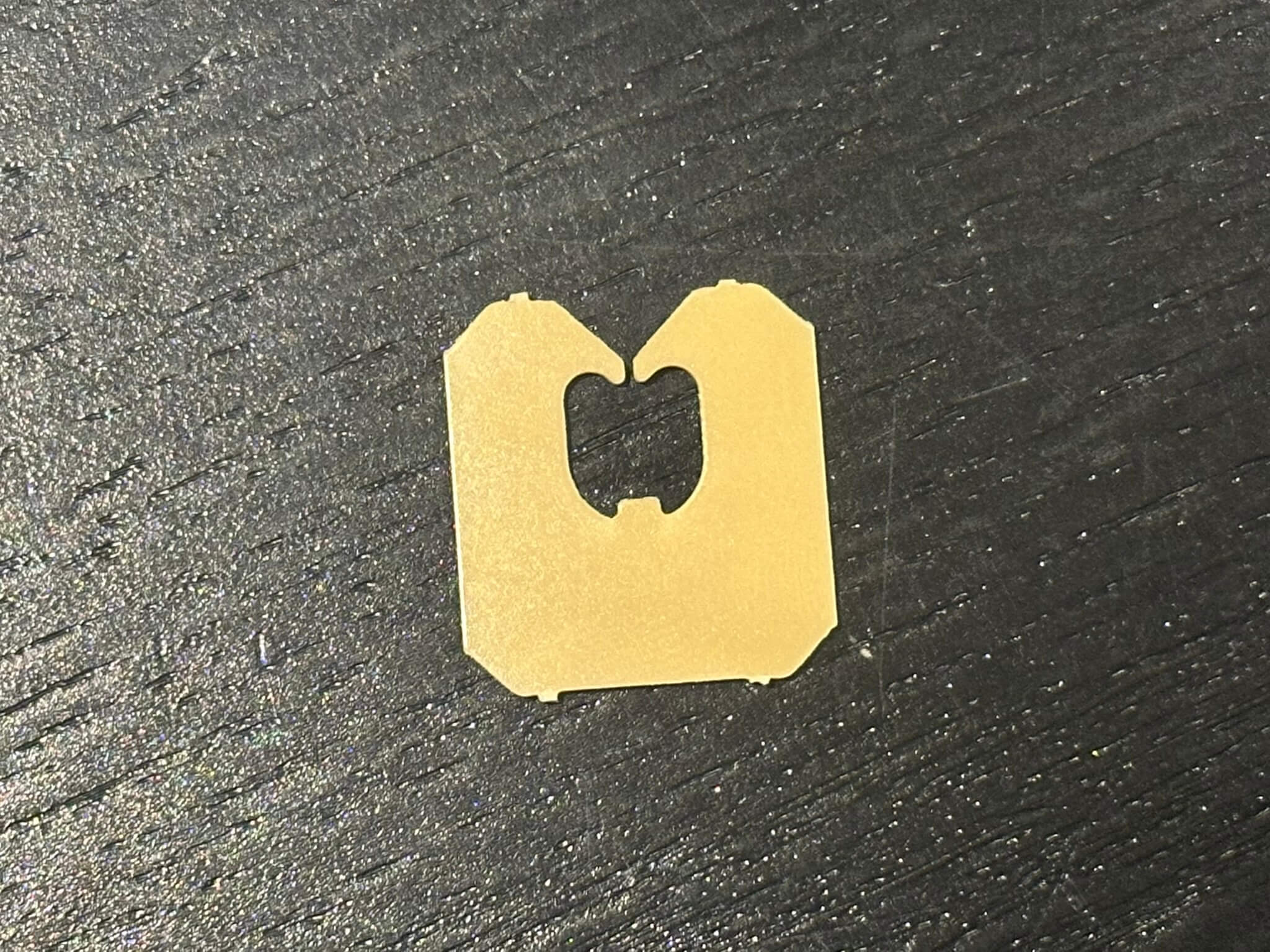 Brown bread tag on black background