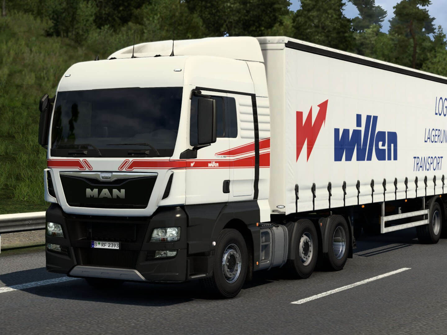 Willen-branded truck and trailer