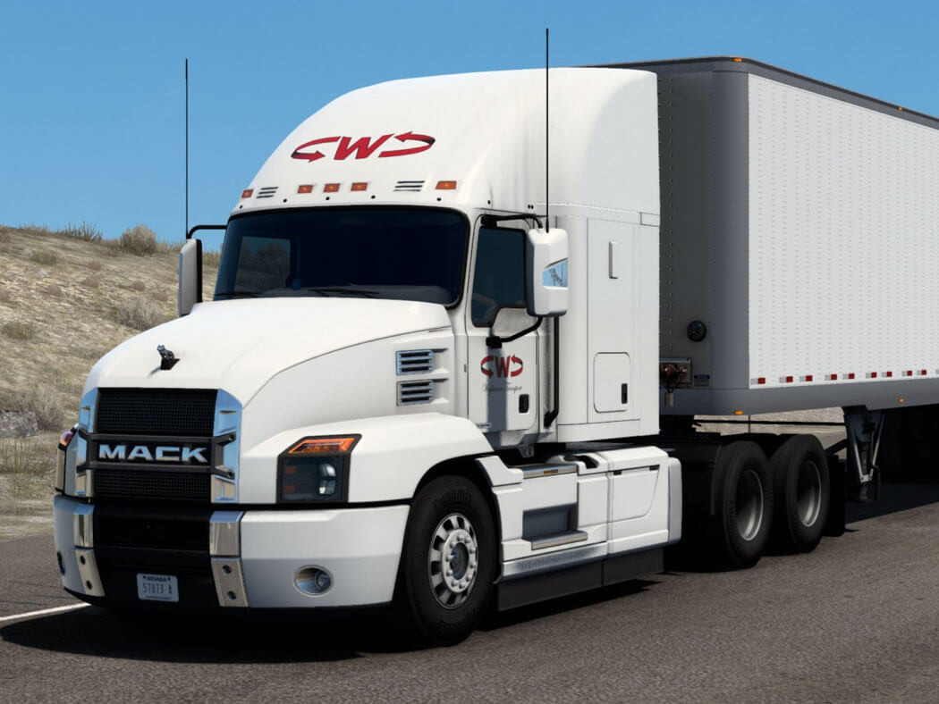 White Wightman Transport branded truck and trailer